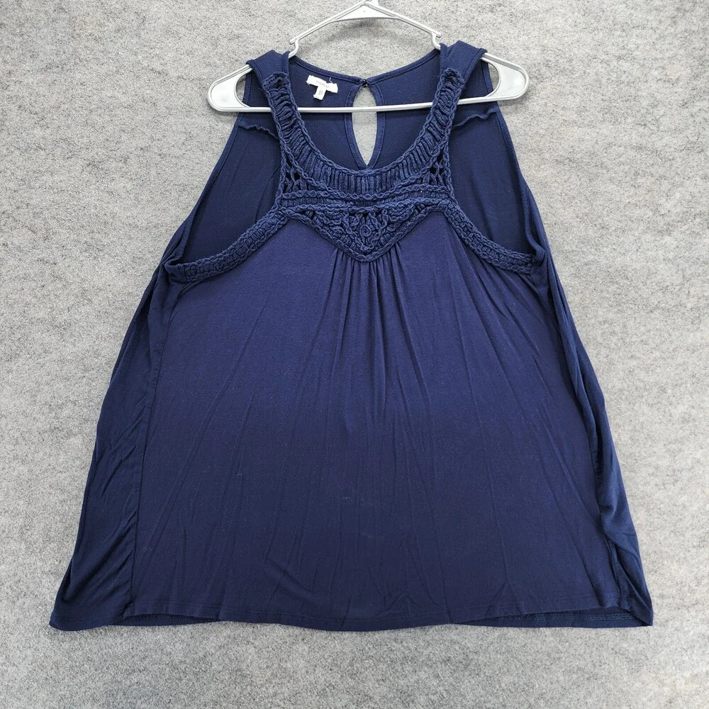 Maurices Shirt Womens Medium Blue Sleeveless Tank Top